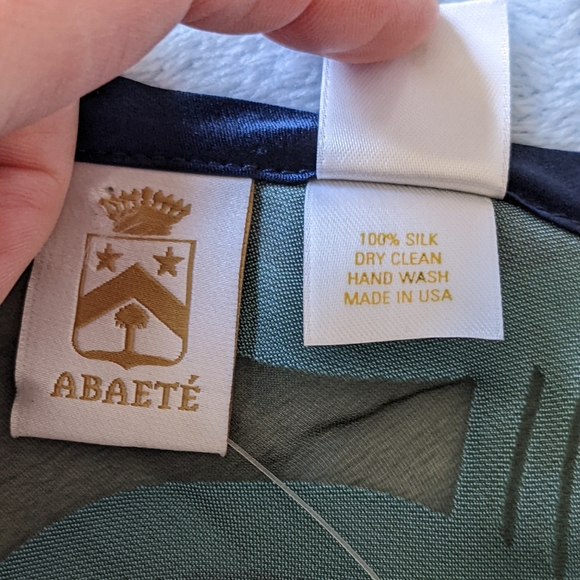 Abaeté Silk Kimono Gathered Waist Statement Sleeve Blouse Women's Small - Picture 7 of 15